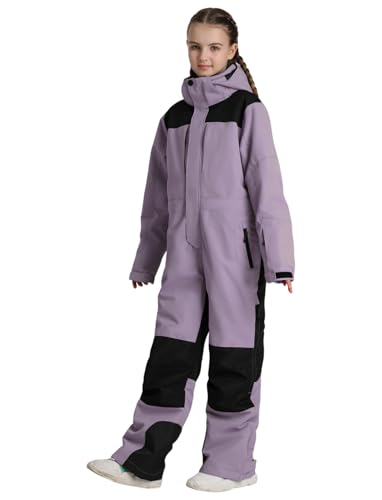 Image of GSOU SNOW Kids Snow Suit One Piece Ski Suit Boys Girls Snowboard Jumpsuits Waterproof Youth Snowsuit Outfit