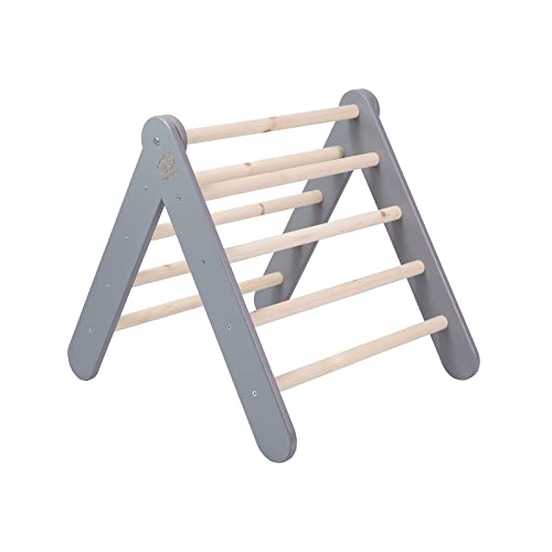 MEOWBABY Montessori - Triángulo de escalada para niños (madera), color gris Cover