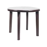 THINIA HOME Mesa de Resina Redonda Ø89x72cm