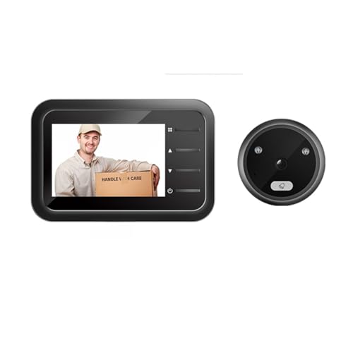Nimomo Mirilla electrónica de puerta, SN-35A 3.5 pulgadas gran angular de 120 grados ojo de gato electrónico/certificación CE (negro) sin batería (B)