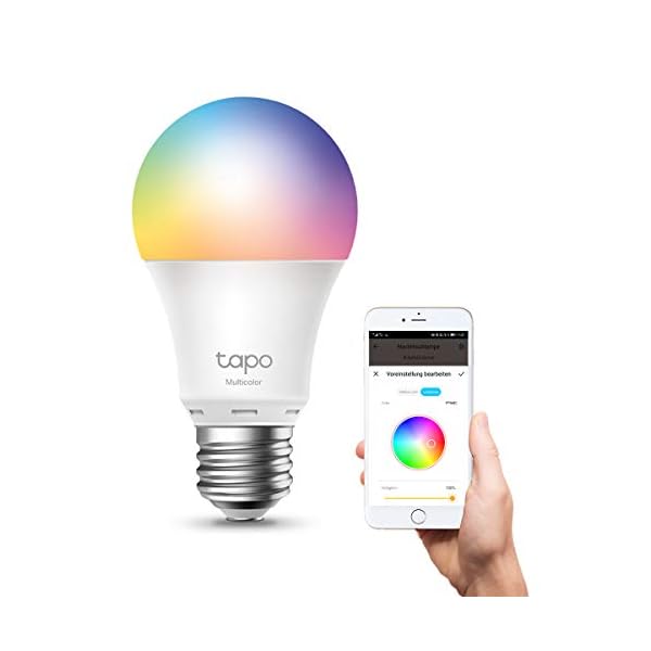 TP-Link Tapo L530E smarte WLAN Glühbirne E27, Mehrfarbrige dimmbare alexa