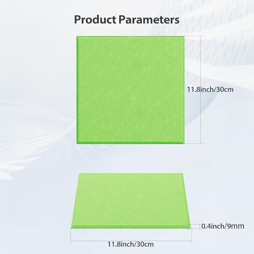 Image of 12 Pack Square Acoustic Panels Self Adhesive Sound Proof Foam(Fruit Green)