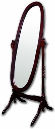 59.25″ in CHERRY OVAL CHEVAL STANDING MIRROR