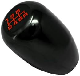 PitVisit PV Racing JDM Type-R Style 6 Speed Shift Knob Universal Fit Compatible with Honda Acura Toyota Mazda Subaru Nissan Screw-On with Adapters Included (Burnout Black)
