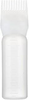 Brush Bottle with Comb, Shampoo Hair Color Hair Dyeing Bottle, Oil Applicator Bottle for Hair, Applicator Brush Bottle for Roots (White)