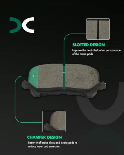 Image of SCITOO D1521 D1724 8PCS Front and Rear Ceramic Brake Pad Sets | Fit 2019-2025 For Honda For For Passport 3.5L
