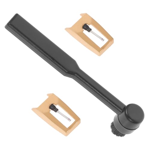 ifundom Vinyl Record Player Needle Replacement Record Player Needles Replacement Stylus Needle for Turntable Metal Turntable Needle Brush