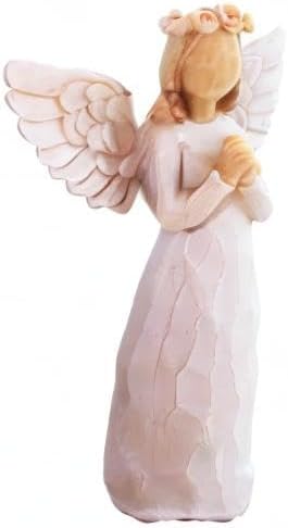 Praying Angel Figurine Hand Craved Guardian Angel Sculpture Surrounded by Love Sympathy Gift of Encouragement Women Present Home Decor Ornament - Image 8