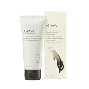 AHAVA Dermud Intensive Foot Cream – Intensely Hydrates, Moisturizes & Heals Dry Cracked Heels and Feet, Enriched with Patented Osmoter and Dermud, Hippophae Oil, Lavender Oil & Shea Butter, 3.4 fl.oz