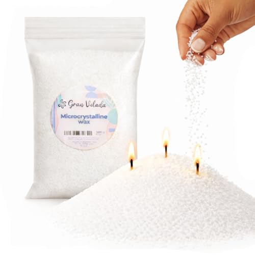 Gran Velada - Cera Microcristalina para Velas Perladas 5 Kg | Cera Velas de Arena en Vaso 100% Vegetal | No necesita Fundido | Lista para Usar | Capas de Color, Velas Efecto Nieve | Cera sin Parafina
