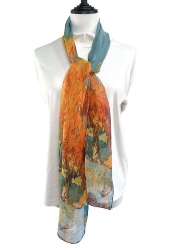 Image of Xyueanlo Scarfs for Women Fashion Scarves Print Pattern Lightweight Sunscreen Scarf Wraps Shawls