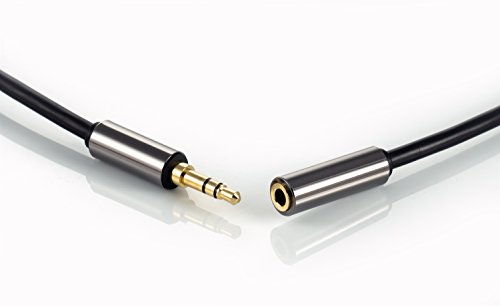 POPPSTAR 2m AUX 3.5mm Stereo Audio Cable (jack cable, plug to socket, gold plated), extension cable for headphones smartphone - Image 3