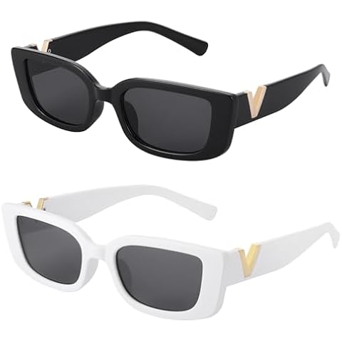 Fentar Retro Square Sunglasses with UV400 Protection Cover