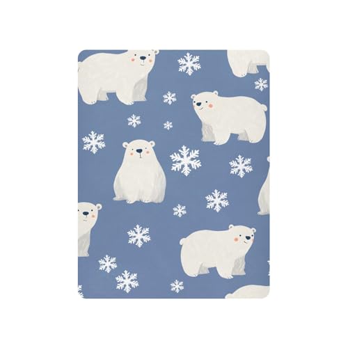 Image of Northern Bear Snow Flower Crib Sheets Stretchy Portable Sheets for Baby Toddler Breathable Soft Crib Mattress Sheet for Girls Boys