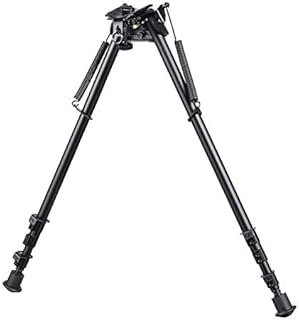 13-27 Inch Heavy Duty Long Bipod for Hunting Rifle with Sling Stud, Bi-pod with Posi-Lock Adjustable Spring Loaded