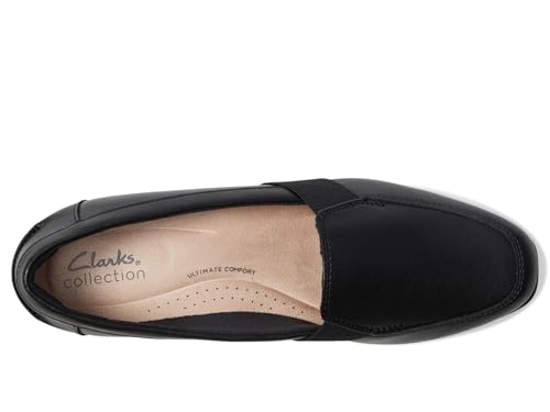 Clarks Clarks Collection Women's Juliet Beat Loafer, Black Leather, 11 M US