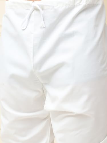 Image of SOJANYA, Men's Silk Blend NavyBlue Kurta with Multi Color Embroidery and Off-White Pyjama