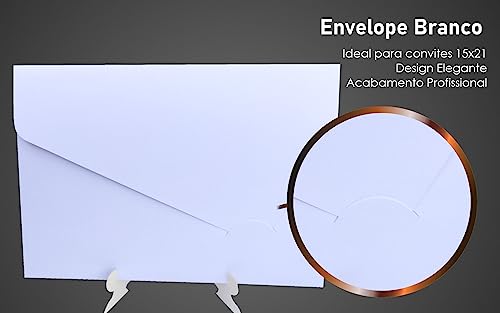 Loja Yohanna - Envelope Branco Convite De Casamento 15x21 - Envelope 21x15 C/50