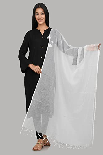Image of Women's Self Design Cotton Kota Doria Dupatta