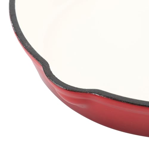 Naroote Bratpfanne, Küchenbratpfanne, Leicht zu Reinigendes Gusseisen mit Gummigriffabdeckung Zum Kochen (25CM)