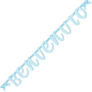 Givi Italia srl Festone Benvenuto Nascita Bimbo, 2 mt (Azzurro)