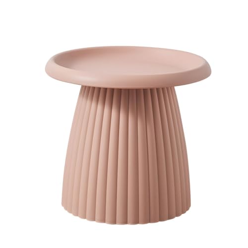 Table basse ronde nordique pour un balcon moderne et cosy