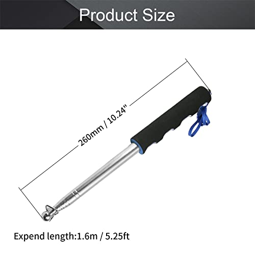 Image of Othmro 1Pcs Hollow Telescopic Teachers Pointer, Teaching Pointer Stick for Classroom, Metal Hand Retractable Pointer Extended Length 55.1 inch, Handheld Presenter Whiteboard Pointer (Blue)