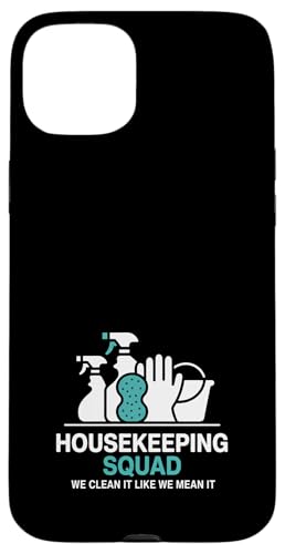 ȃnEXL[sO We Clean It Housekeeper X}zP[X iPhone 15 Plus p