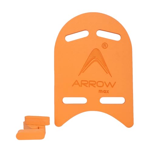 Image of Arrowmax Swimming Kickboard for Kids and Adults - EVA Foam Swim Training Board with Ergonomic Grip - Swim Aid for Beginners and Advanced Swimmers - Lightweight and Durable (Orange)