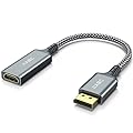 IIABC 4K DisplayPort to HDMI Adapter Cable, Gold-Plated Uni-Directional Display Port DP to HDMI Screen Converter (Male to Female) Compatible for Lenovo, HP, Dell, GPU, AMD, NVIDIA, More Passive