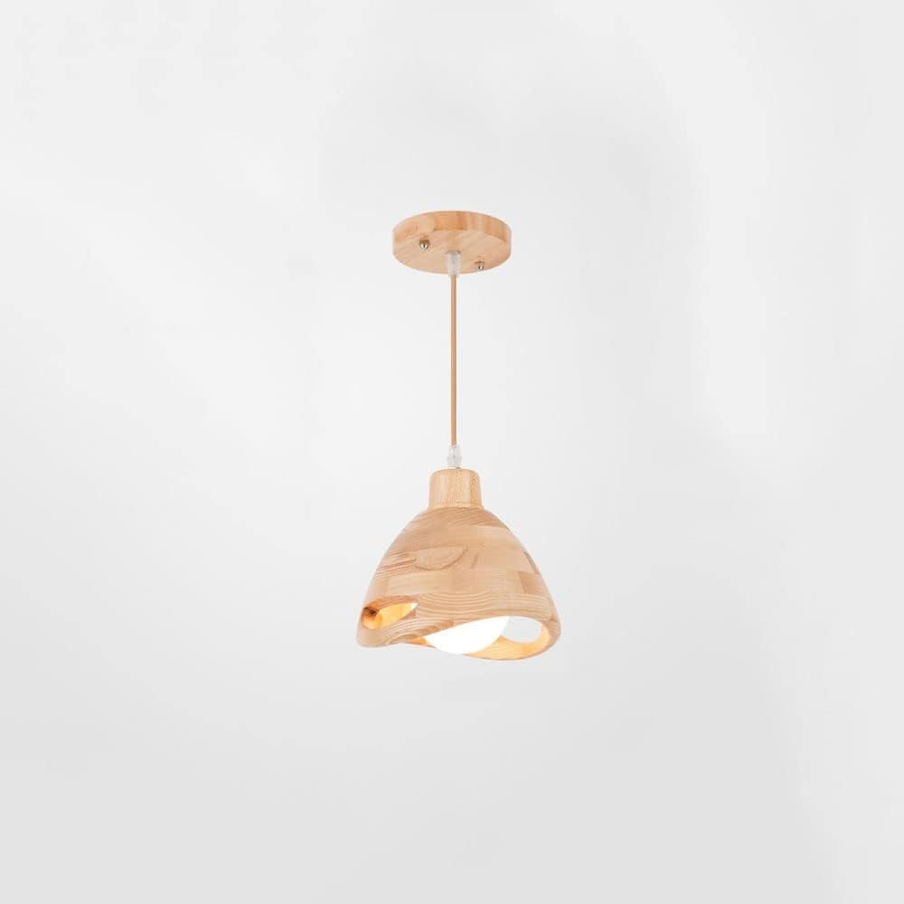 Luminaires en bois antiques suspension pour réchauffer l'ambiance de la salle à manger