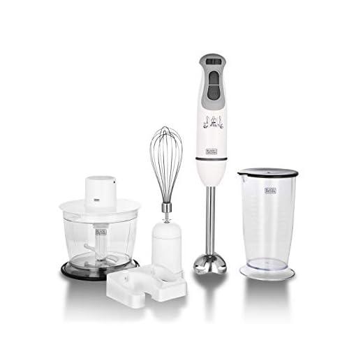 BLACK+DECKER BXBL6002IN Hand Blender with Chopper, Whisk, Cup and Wall Rack 600W