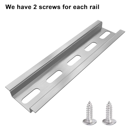 mxuteuk 6pcs aluminum din rails4 inches long35mm wide75mm high din rail with rohs for hardware components mounting