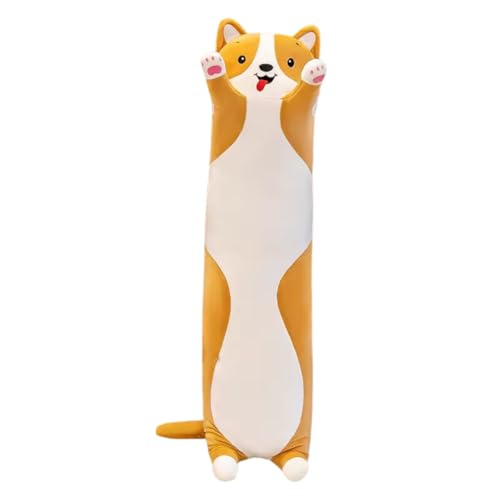 Image of The Orange Long Dog Plush Pillow - A Snuggly Birthday Surprise Perfect for Cuddling, Decorating, or Just Lounging Around.