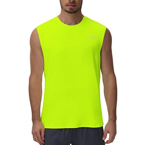 Cakulo Men's Workout Swim Sleeveless Shirts Quick Dry Beach Pool Tech Running Athletic Exercise Muscle Tank Top Big and Tall