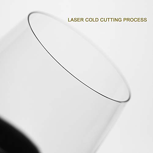 image for LUXU Stemless Wine Glasses(Set of 4)-20 oz,Clear Wine Cups for Red or 