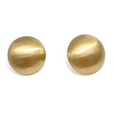 Half Ball Dome Stud Earrings 925 Sterling Silver Post Pin for Women Gold-Toned Round Moon Post Studs Minimalist Fashion Boho Festival Ornament Jewelry
