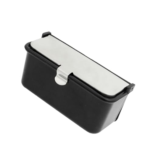 Motoforti Universal Car Smokeless Cigarette Ashtray Holder, Black Silver Tone