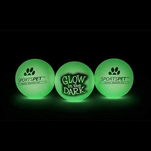 Balles phosphorescentes en caoutchouc non toxique AB TOOLS pour chien x3