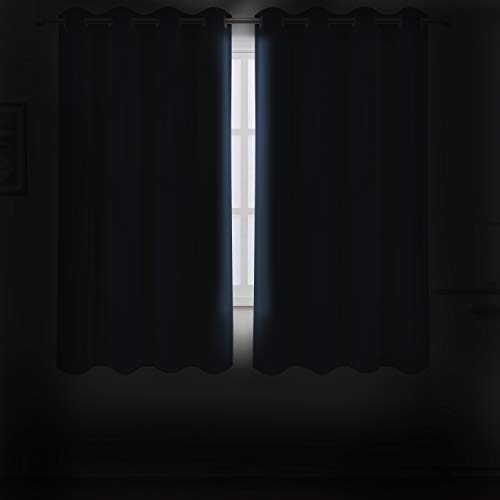 Image of LEMOMO Navy Blue Blackout Curtains /52 x 72 Inch /Set of 2 Panels Room Darkening Curtains for Bedroom