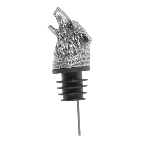 BEBEMOKO Dispensador de tapones de corcho con cabeza de lobo, aireador de aire, abridor de agua, decantador, botellas de boquilla, abridor automático de botellas, murciélago, aceite, boquilla, tapa,