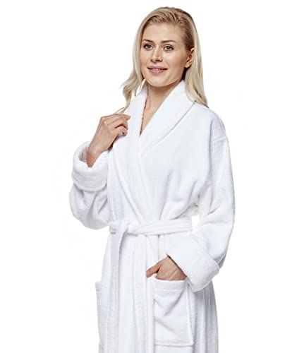Arus Women's Long Style Full Length Thick Shawl Collar Turkish Bathrobe4