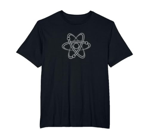 Atom Molecule T-Shirt Glowing Atomic Science Symbol Tee T-Shirt, Men's Big and Tall, Black, 3X Tall