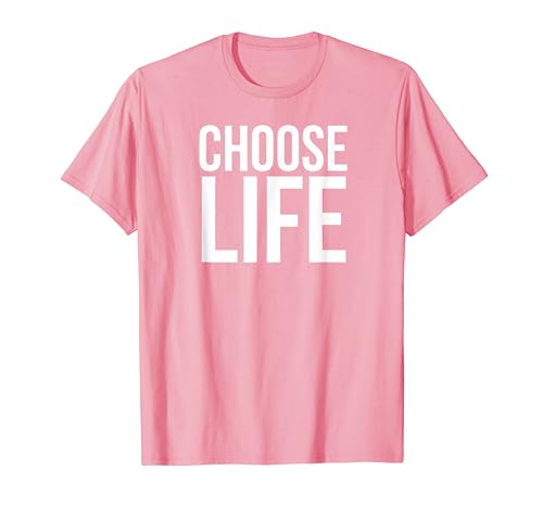 Choose Life T Shirt Rosa Novità Uomini Donne Ragazzi Ragazze Bambini Maglietta
