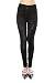 VIRGIN ONLY Women's Denim Jeans Printed Waist Band Seamless Leggings (62 Black, One Size)