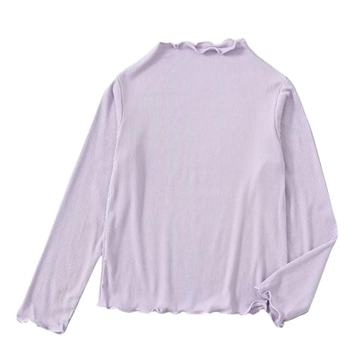 Girls Boys Basic Solid Long Sleeve Shirts Toddler Kids Ruffl𝐞 Sleeve T Shirt for Toddler Girls