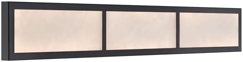 Minka Lavery 2683-66-L Stiles 36" Wide Bathroom Vanity Light - Sand Coal Black with Alabaster Stone