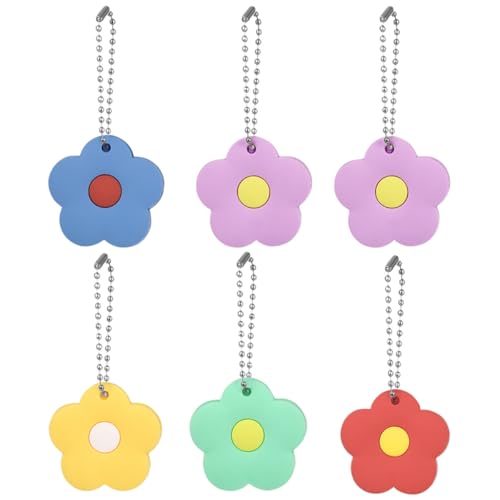MAGICLULU 6 Fundas de Silicona para Llaves Grandes Diseño de Flores, Tapas Protectoras para Llaves de Casa, Identificadores de Clave, Color Surtido, Paquete de 6 Unidades, Estilo Aleatorio