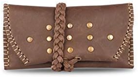 Tobacco Pouch Made in Real 100% Pure Genuine Leather with Rivet and Tassle