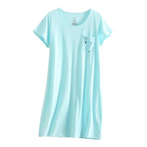 PNAEONG 3 Pack Women's Cotton Nightgown Sleepwear Short Sleeves Shirt Casual Print Sleepdress - Image 4